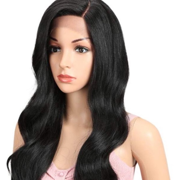 💕30” BLACK BODY WAVE LACE FRONT WIG NEW